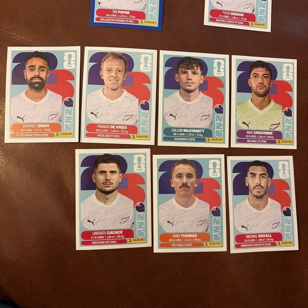 Panini‎ FIFA New Zealand Sticker Lot 9 Tim Payne Blue Parallel 2026 Rare